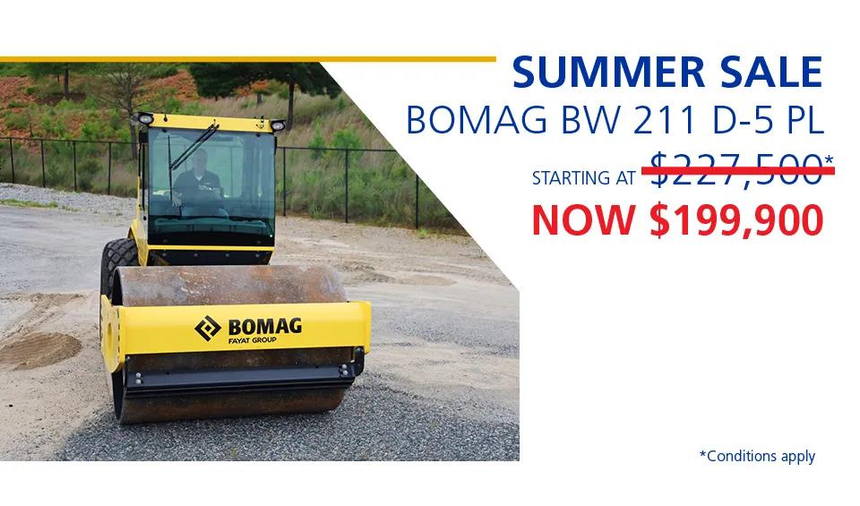 BOMAG BW 211 D-5 PL Single Drum Roller Summer Sale 