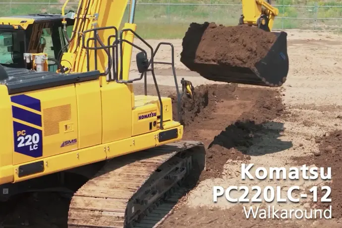 Get an in-depth look at the Komatsu PC220LC-12 excavator.